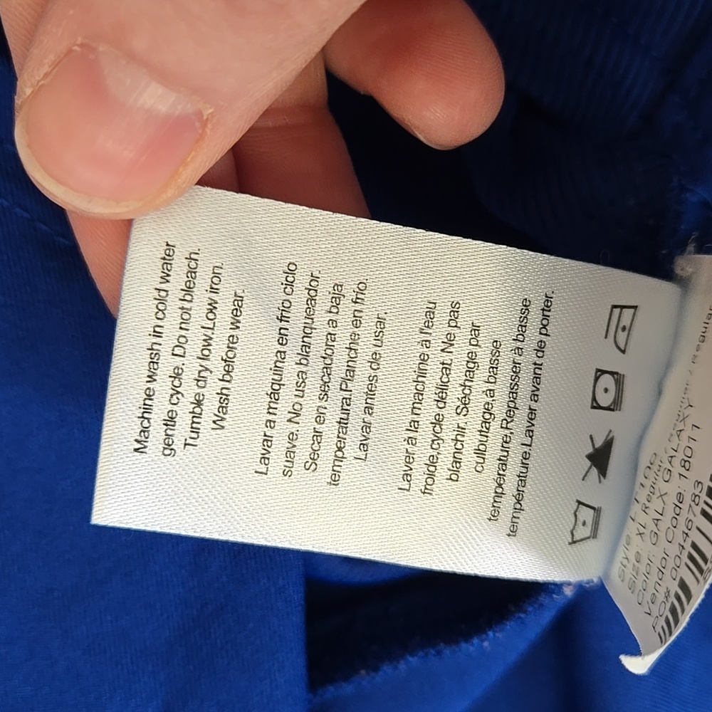 Landau Blue Scrub Top, Womens Size Extra Large - Picture 10 of 11